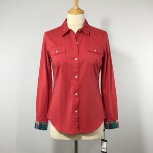 Tommy Hilfiger Red and Gray Shirt
